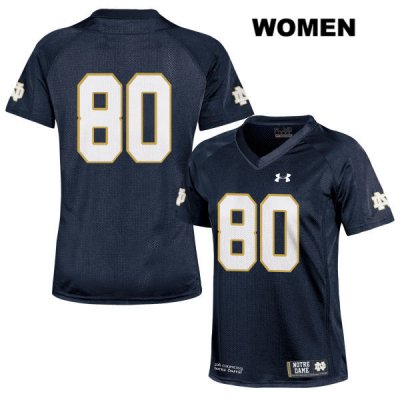 Notre Dame Fighting Irish Women's Micah Jones #80 Navy Under Armour No Name Authentic Stitched College NCAA Football Jersey UGV2399AZ